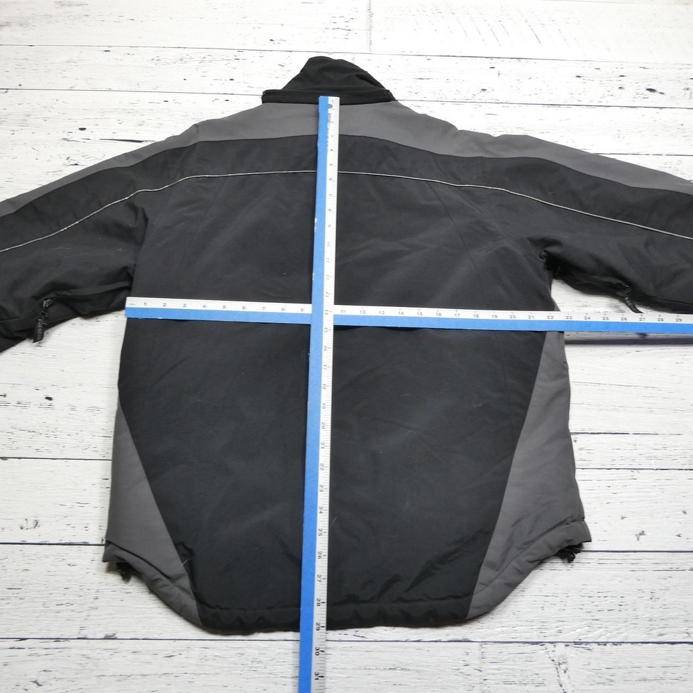 Legendary Whitetail Arctic Shield Jacket Mens L Black Gray Insulated Zip Pockets - Picture 8 of 10